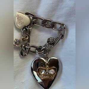 Rare find juicy couture heart with crown very sick charm bracelet